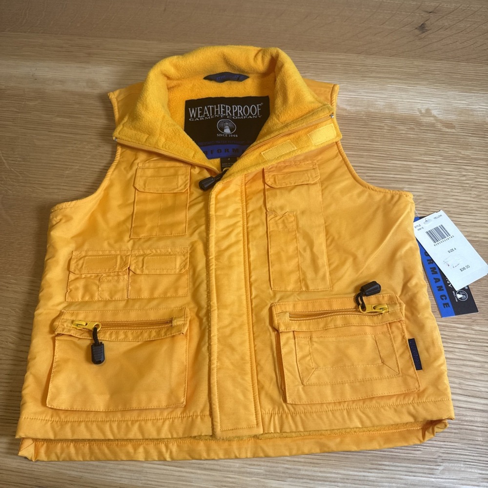 Little Boys 4 Weatherproof Garment Company Yellow Best